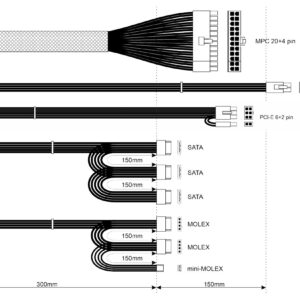 Akyga AK-B1-500 maitinimo blokas 500 W 20+4 pin ATX ATX Pilka - Image 2
