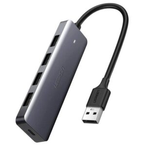Ugreen Hub Adapteris 4-in-1 USB-C į 4× USB 3.0 + USB-C Pilkas