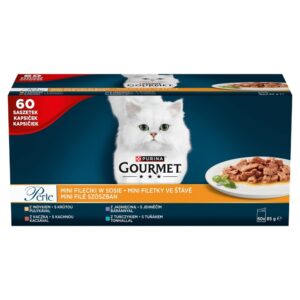 PURINA Gourmet Perle Mini fillets in sauce - šlapias kačių maistas - 60x85g
