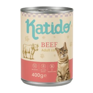 KATIDO Beef - šlapias kačių maistas - 400g