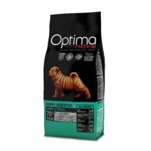 OPTIMANOVA Puppy Digestive Rabbit & Potato - sausas maistas šunims - 2kg