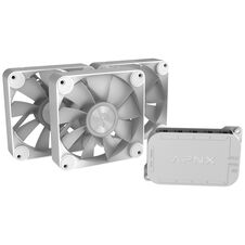 APNX FP1-R PWM Fan, Reverse Blade, PWM, ARGB – 3-Pack, White