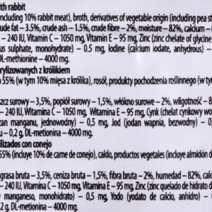 DOLINA NOTECI Piper Animals Sterilised  Rabbit - drėgno kačių ėdalo - 100 g