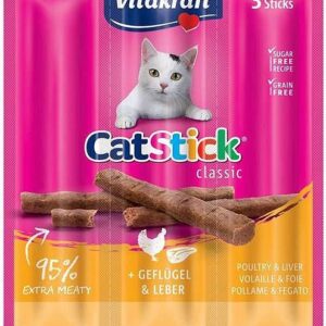 VITAKRAFT CatStick Mini with poultry and liver - skanėstas katėms - 3 vnt