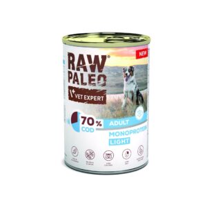 VETEXPERT Raw Paleo Cod Light Monoprotein - drėgnas ėdalas šunims - 400g
