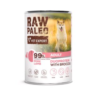 RAW PALEO Duoprotein Pork & Lamb Adult - drėgnas ėdalas šunims - 400g