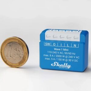 Shelly Qubino Wave 1 Mini LR Išmanusis jungiklis  Z-Wave Mėlyna - Image 2