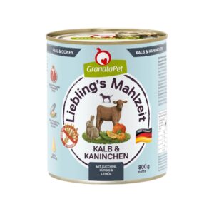 GRANATAPET Liebling's Mahlzeit Veal and coney - drėgnas ėdalas šunims - 800g