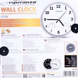 Esperanza EHC016K mechaninis sieninis laikrodis apvalus juodas - Image 3