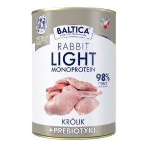 BALTICA Nutraceutic Monoprotein Light Rabbit with prebiotics - drėgnas ėdalas šunims - 400g