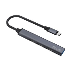 SAVIO AK-71 USB-C šakotuvas - 3 x USB-A 2.0, 1 x USB-A 3.0, 4-in-1, 5 Gbps - Image 3