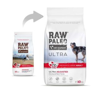 RAW PALEO Ultra Medium&Large Adult Beef - sausas šunų maistas - 10 kg - Image 2