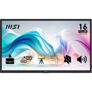 Monitorius MSI PRO MP165 E6 / 15.6" / FHD / IPS / 60Hz / 4ms (GtG) / portable / black - PD 15W - Image 1