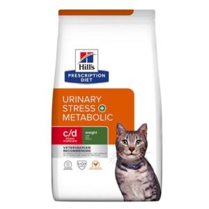 HILL'S Feline c/d Urinary Stress + Metabolic - sausas kačių maistas - 3 kg