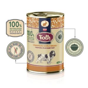 FOLK Traditional polish rabbit feast - drėgnas ėdalas šunims - 400g - Image 2