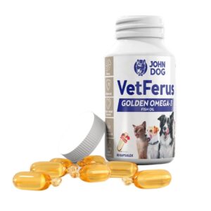 JOHN DOG VetFerus Golden Fish Oil - papildai šunims ir katėms – 30