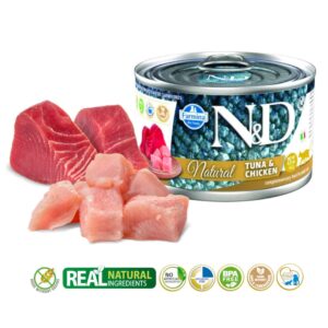FARMINA N&D Cat Natural Tuna&Chicken - drėgnas kačių ėdalas - 140 g - Image 2