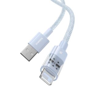 Baseus Gem USB ir IP 2,4A greitojo įkrovimo kabelis 2 m Mėlyna - Image 2