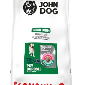 JOHN DOG Good Form Adult Chicken with beef - sausas maistas šunims - 12 kg
