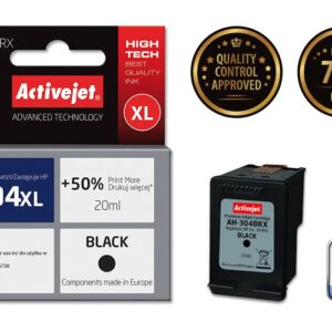 Activejet AH-304BRX rašalas (pakaitinis HP 304XL N9K08AE; Premium; 20 ml; juodas) - Image 2