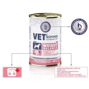 VET RESPONSE Weight balance - drėgnas ėdalas šunims - 400g - Image 2