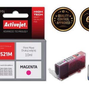 Activejet ACC-521MN rašalas (Canon CLI-521M pakaitalas; Supreme; 10 ml; raudonos spalvos) - Image 2