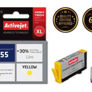Activejet AH-655YR rašalas (pakaitalas HP 655 CZ112AE; Premium; 12 ml; geltonas) - Image 2