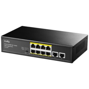 Cudy FS1010P tinklo komutatorius Fast Ethernet (10/100) Maitinimas per Eternetą (PoE) Juoda - Image 2
