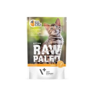 RAW PALEO Kitten Cat Turkey - šlapias maistas kačiukams - 100 g