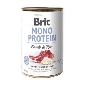BRIT MONO PROTEIN Šlapias maistas šunims Aviena su ryžiais 400 g