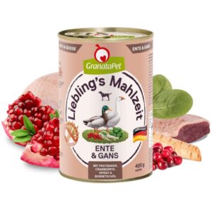 GRANATAPET Liebling's Mahlzeit Duck and goose - drėgnas ėdalas šunims - 800g - Image 2
