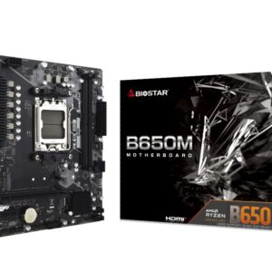 Biostar B650MT pagrindinė plokštė AMD B650 AM5 lizdas „micro ATX“