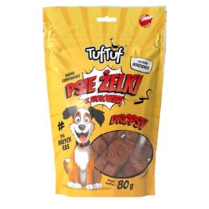 TUF TUF Dog gummies - beef drops - skanėstas šuniui - 80g