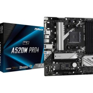 Asrock A520M Pro4 AM4 lizdas „micro ATX“ - Image 2