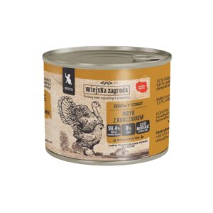 WIEJSKA ZAGRODA Turkey and chicken for kittens - šlapias kačių maistas - 200g