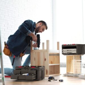 Įrankių dėžutė KETER Stack'N'Roll (17210832/253384) 2 stalčiai Juoda - Image 2