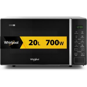 Whirlpool Cook20 MWP 203 SB Juoda, Sidabras Mikrobangų krosnelė su kepsninės funkcija Stalviršis 20 L 700 W - Image 2