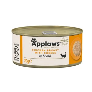 APPLAWS Chicken breast with cheese - šlapias kačių maistas - 70g