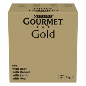 PURINA GOURMET GOLD Mousse Mix 4 Flavours - šlapias kačių maistas - 96x85g