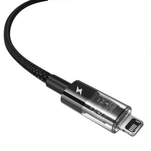 Baseus Gem USB ir IP 2,4A greitojo įkrovimo kabelis 1 m juodas - Image 3