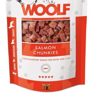 WOOLF Salmon Chunkies - skanėstas šunims ir katėms - 100 g