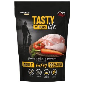 BIOFEED Tasty Dogs Life Turkey- drėgnas ėdalas šunims - 150g