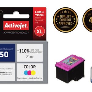 Activejet AH-650CR rašalas (pakaitalas HP 650 CZ102AE; Premium; 21 ml; spalvotas) - Image 2