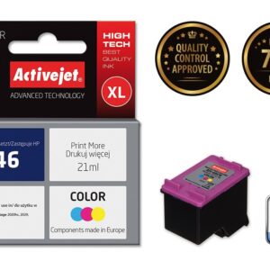 Activejet " AH-46CR" rašalas (pakaitinis HP 46 CZ638AE; "Premium"; 21 ml; spalvotas) - Image 2