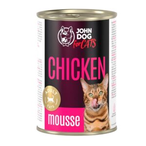 JOHN DOG For cats Chicken Mousse - šlapias kačių maistas - 400g