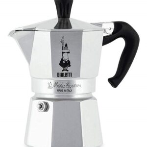 Bialetti Moka Express Mokos gaminimo indas 0,06 L Aliuminis, Juoda