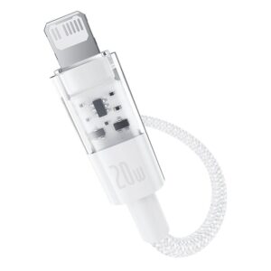 Baseus Gem USB-C ir iP greitojo įkrovimo kabelis 1 m 20 W Balta - Image 2