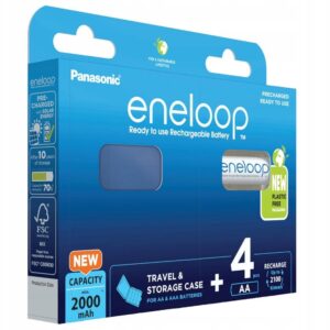 Įkraunamos baterijos PANASONIC ENELOOP AA 2000 mAh 4 szt + langelis (BK-3MCDE/4CP+CASE) - Image 2