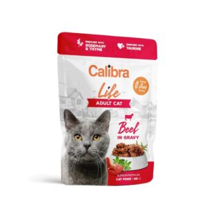 CALIBRA Cat Life Adult Beef in gravy - šlapias kačių maistas - 85g