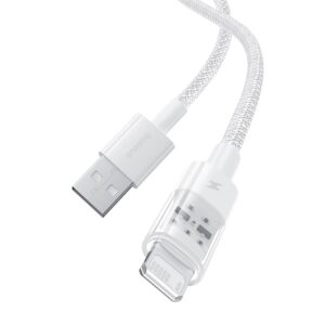 Baseus Gem USB ir IP 2,4A greitojo įkrovimo kabelis 2 m Balta - Image 2
